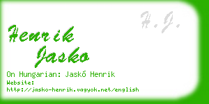 henrik jasko business card