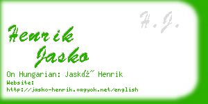 henrik jasko business card